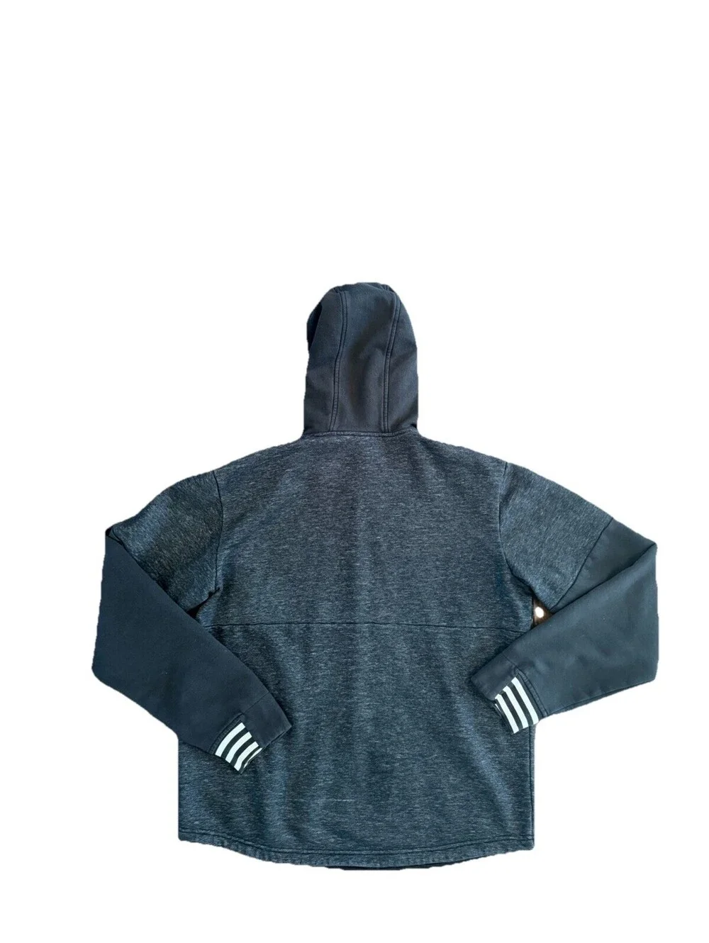 Adidas Essentials Fleece Hoodie - Dark Grey Heather - Men’s Size M